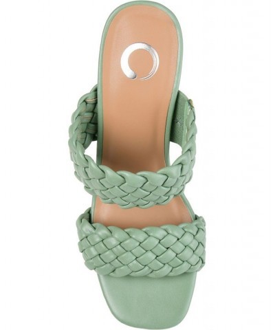 Women's Melissa Woven Sandals Green $45.89 Shoes