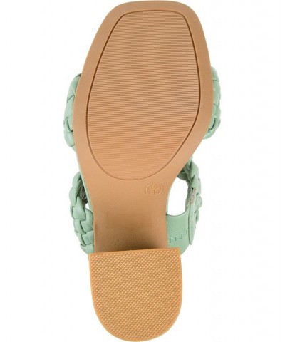 Women's Melissa Woven Sandals Green $45.89 Shoes