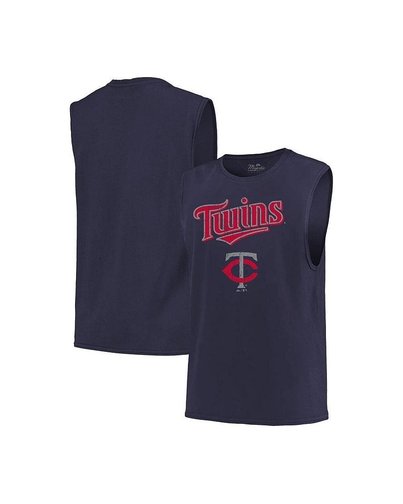 Men's Threads Navy Minnesota Twins Softhand Muscle Tank Top $25.49 T-Shirts