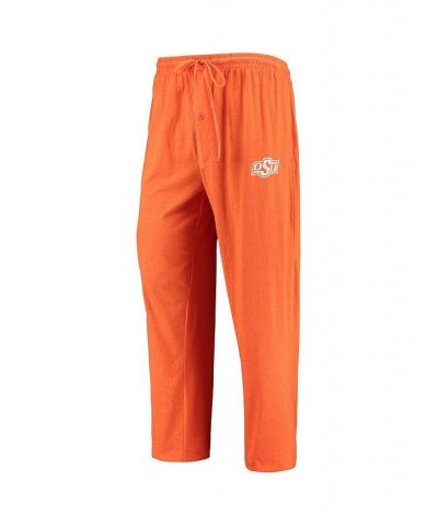 Men's Orange and Heathered Charcoal Oklahoma State Cowboys Meter Long Sleeve T-shirt and Pants Sleep Set $32.00 Pajama