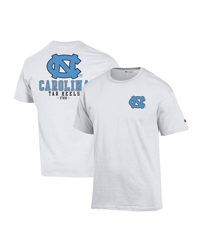 Men's White North Carolina Tar Heels Stack 2-Hit T-shirt $26.54 T-Shirts