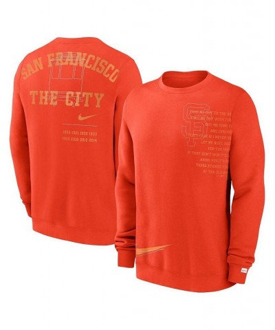 Men's Orange San Francisco Giants Statement Ball Game Fleece Pullover Sweatshirt $48.00 Sweatshirt