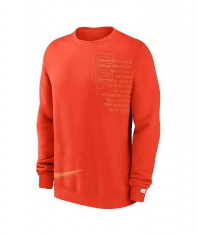 Men's Orange San Francisco Giants Statement Ball Game Fleece Pullover Sweatshirt $48.00 Sweatshirt