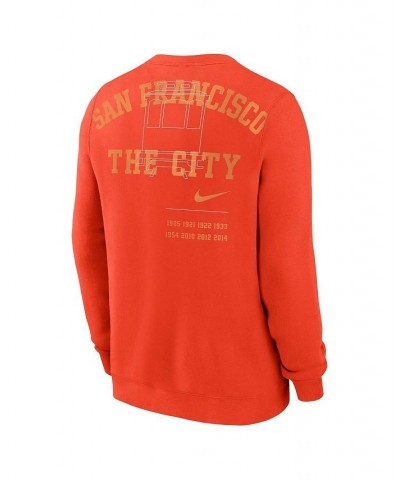 Men's Orange San Francisco Giants Statement Ball Game Fleece Pullover Sweatshirt $48.00 Sweatshirt