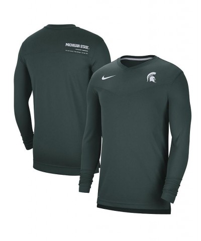 Men's Green Michigan State Spartans 2022 Coach Performance Long Sleeve V-Neck T-shirt $31.85 T-Shirts