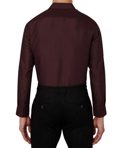 Men's Regular Fit Performance Wrinkle Free Dress Shirt Burgundy $13.63 Dress Shirts