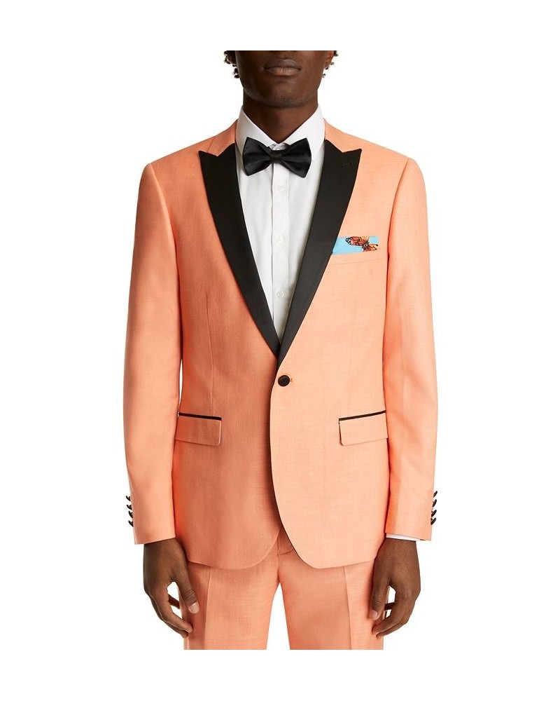 Men's Slim-Fit Tuxedo Jacket Orange $60.48 Suits