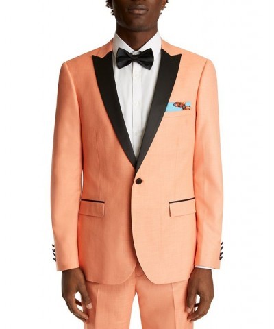 Men's Slim-Fit Tuxedo Jacket Orange $60.48 Suits