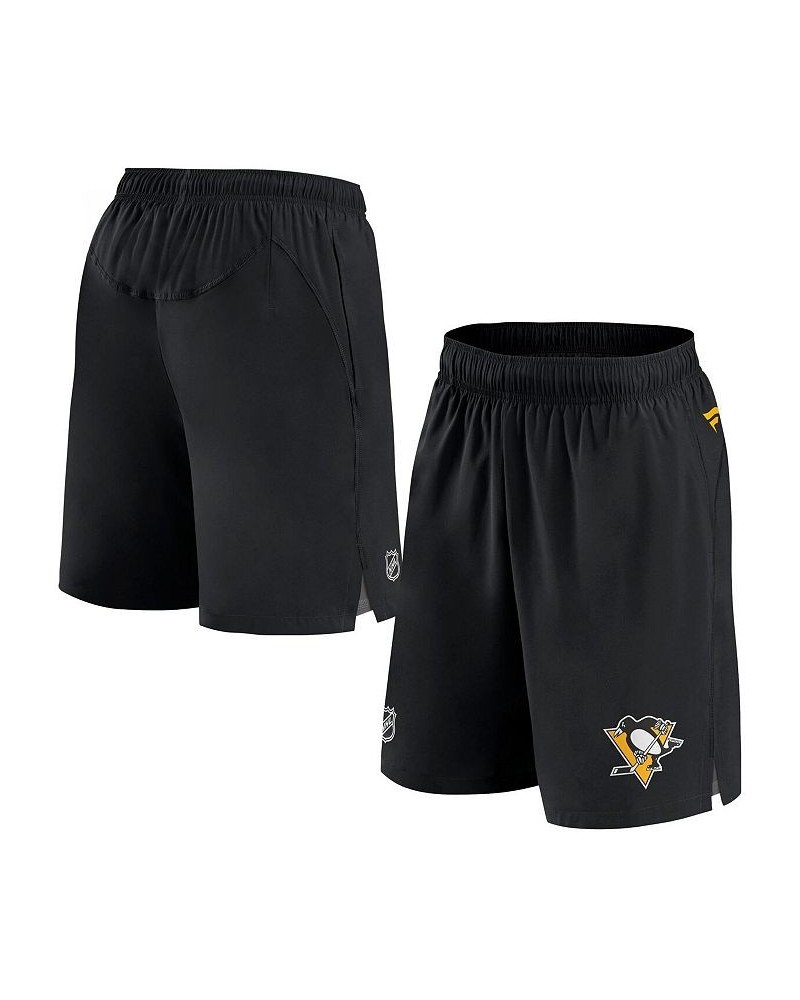 Men's Branded Black Pittsburgh Penguins Authentic Pro Rink Shorts $41.24 Shorts