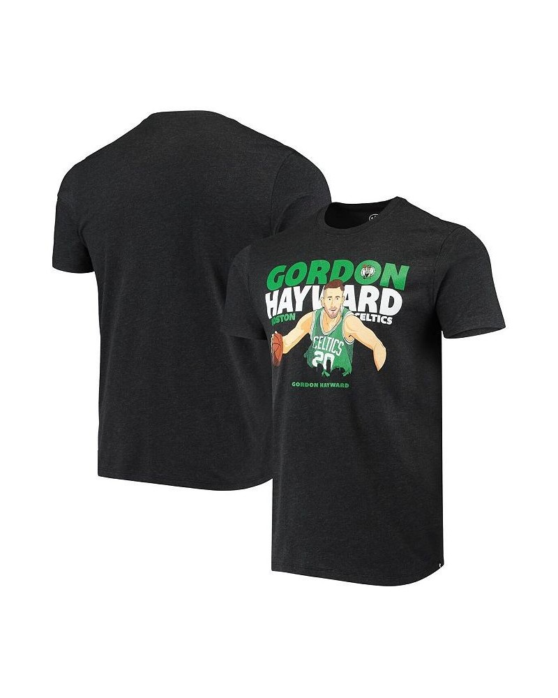 Men's Gordon Hayward Heathered Black Boston Celtics Player Graphic T-shirt $21.00 T-Shirts