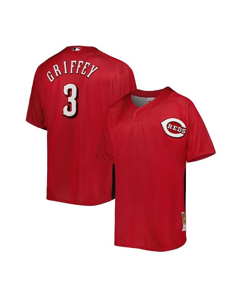 Men's Ken Griffey Jr. Red Cincinnati Reds Cooperstown Collection Mesh Batting Practice Jersey $70.00 Jersey