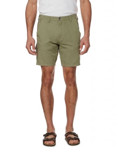 Men's Linen Twill Havane Cargo Shorts Green $40.94 Shorts