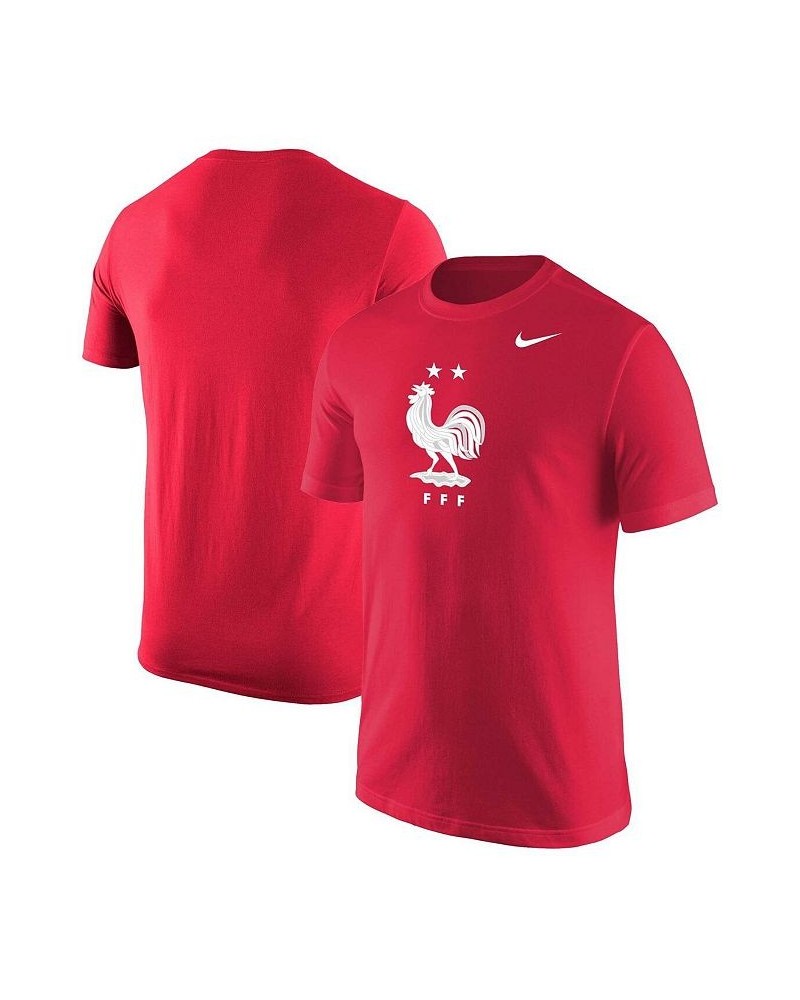 Men's Red France National Team Core T-shirt $23.99 T-Shirts