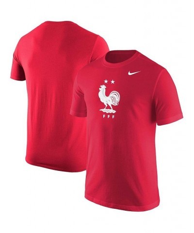 Men's Red France National Team Core T-shirt $23.99 T-Shirts