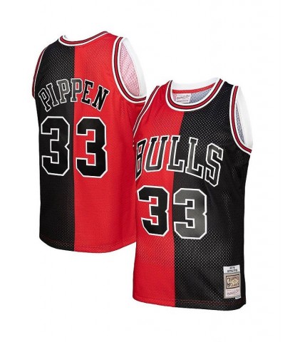 Men's Scottie Pippen Red, Black Chicago Bulls Hardwood Classics 1997-98 Split Swingman Jersey $36.63 Jersey