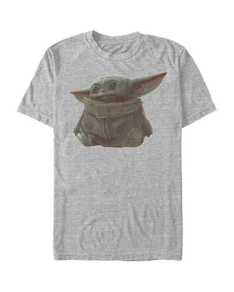 Star Wars The Mandalorian The Child Portrait Short Sleeve Men's T-shirt Gray $16.80 T-Shirts