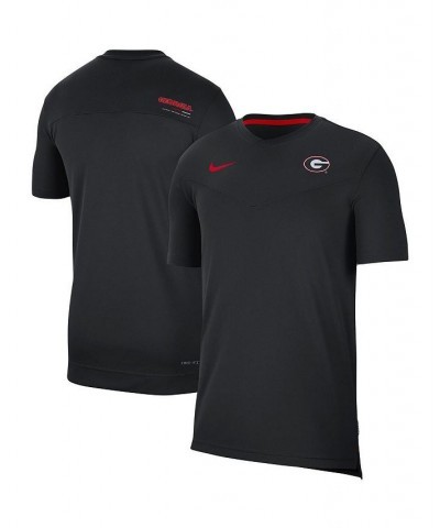 Men's Black Georgia Bulldogs 2022 Coaches UV Performance T-shirt $35.99 T-Shirts