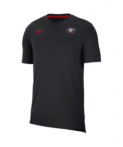 Men's Black Georgia Bulldogs 2022 Coaches UV Performance T-shirt $35.99 T-Shirts