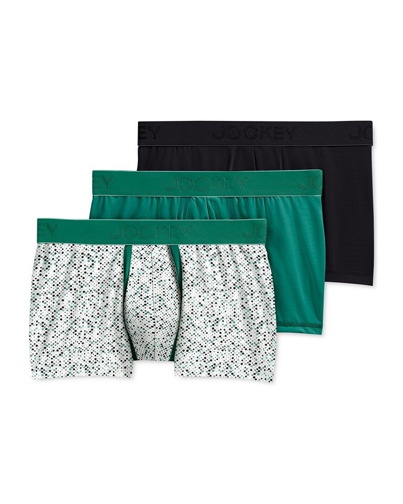 Men's Chafe Proof Pouch Cotton Stretch Trunk, Pack of 3 Green $23.00 Underwear