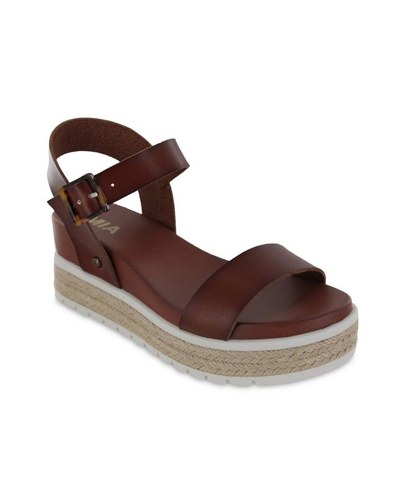 Women's Kiera Sandal Brown $39.60 Shoes