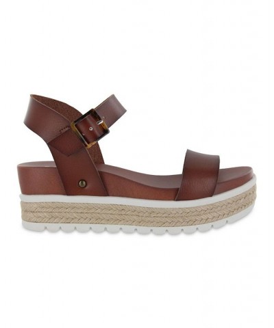 Women's Kiera Sandal Brown $39.60 Shoes