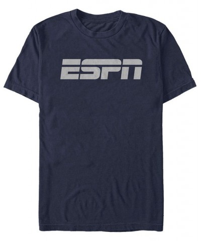 Men's Logo Short Sleeve Crew T-shirt Blue $19.24 T-Shirts