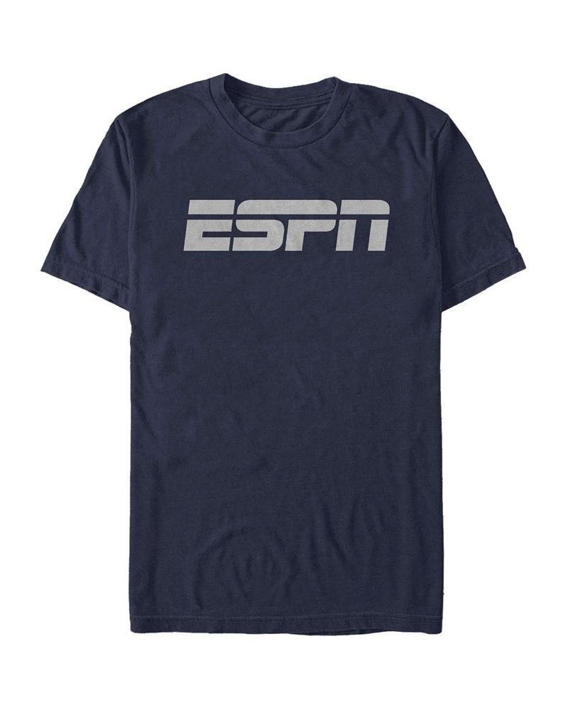 Men's Logo Short Sleeve Crew T-shirt Blue $19.24 T-Shirts