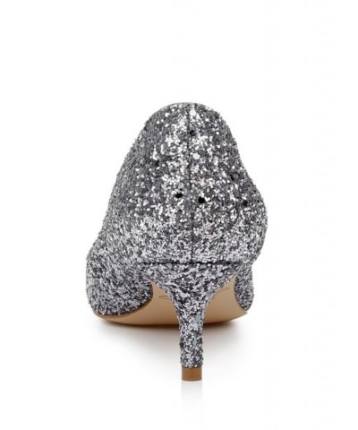 Women's Royalty Evening Pumps Smoke Chunky Glitter $42.57 Shoes