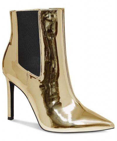 Katalina Pointed-Toe Booties Gold $21.57 Shoes