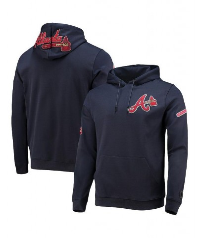 Men's Navy Atlanta Braves Team Logo Pullover Hoodie $41.80 Sweatshirt