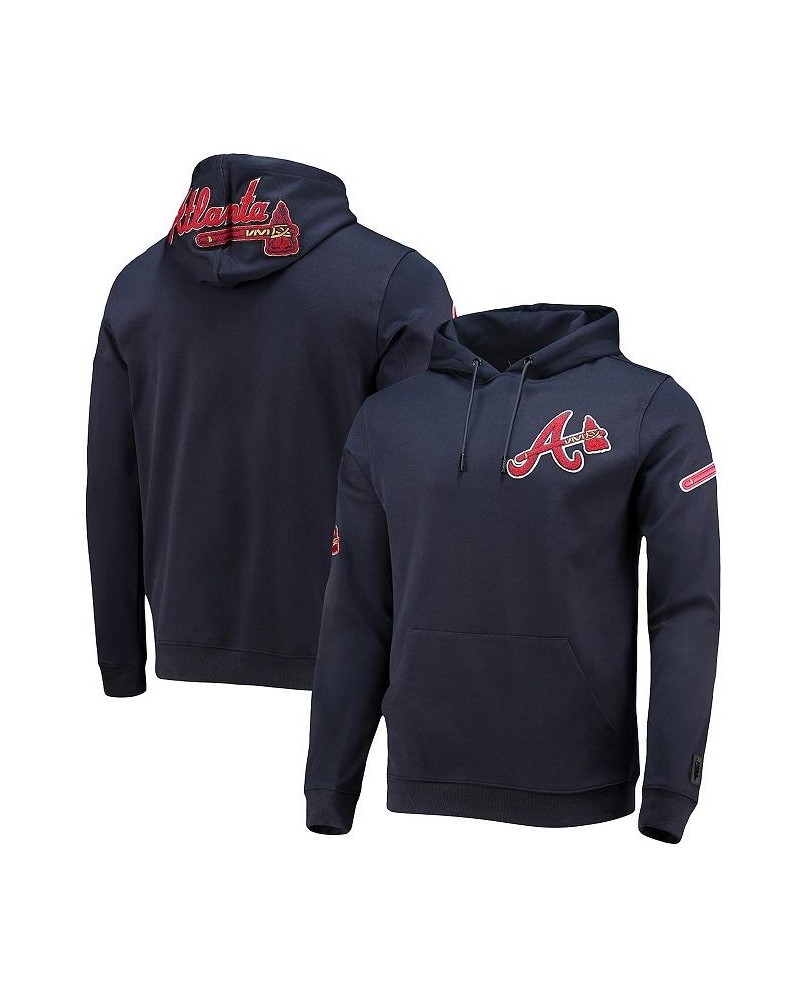 Men's Navy Atlanta Braves Team Logo Pullover Hoodie $41.80 Sweatshirt