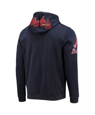 Men's Navy Atlanta Braves Team Logo Pullover Hoodie $41.80 Sweatshirt