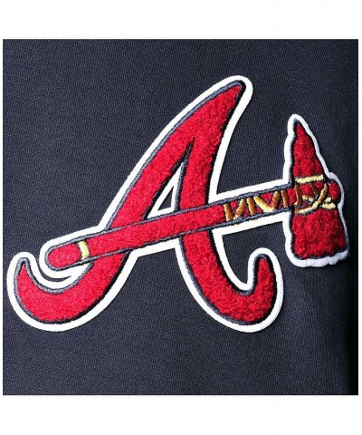 Men's Navy Atlanta Braves Team Logo Pullover Hoodie $41.80 Sweatshirt