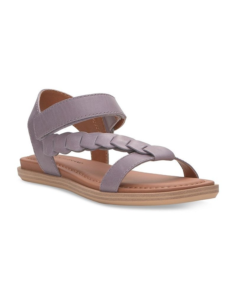 Women's Natany Asymmetric-Strap Flat Sandals Purple $40.94 Shoes