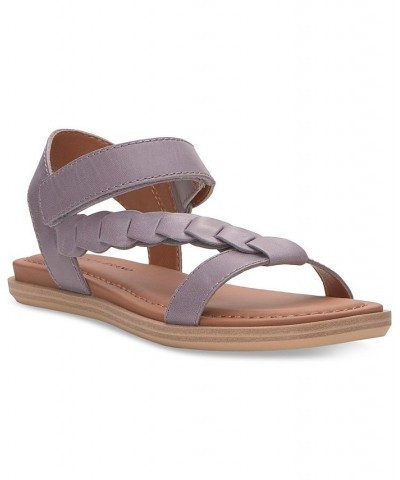 Women's Natany Asymmetric-Strap Flat Sandals Purple $40.94 Shoes