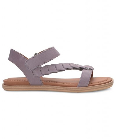 Women's Natany Asymmetric-Strap Flat Sandals Purple $40.94 Shoes