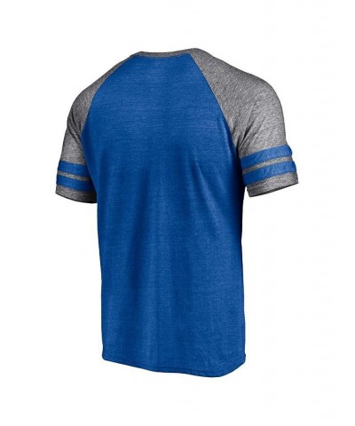 Men's Branded Heather Royal New York Mets Utility Two-Stripe Raglan Tri-Blend T-shirt $24.29 T-Shirts