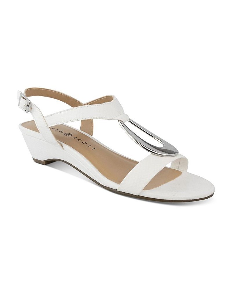 Carmeyy Wedge Sandals White $38.23 Shoes