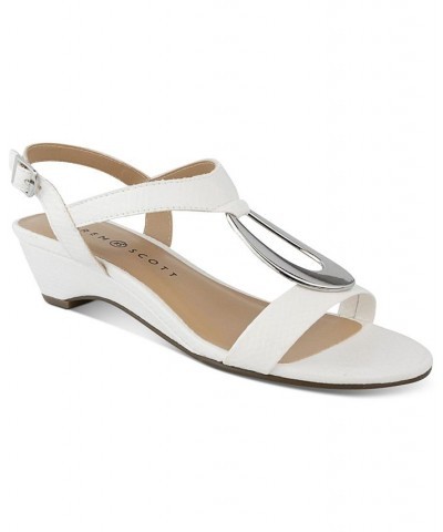 Carmeyy Wedge Sandals White $38.23 Shoes