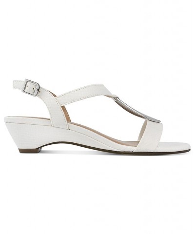 Carmeyy Wedge Sandals White $38.23 Shoes