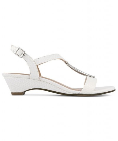 Carmeyy Wedge Sandals White $38.23 Shoes