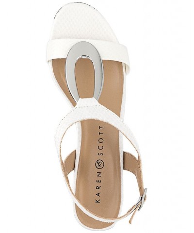 Carmeyy Wedge Sandals White $38.23 Shoes