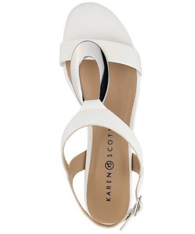 Carmeyy Wedge Sandals White $38.23 Shoes