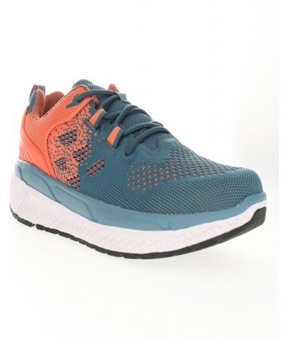 Women's Ultra Lace Up Sneakers Teal, Coral $56.38 Shoes