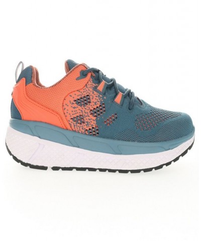 Women's Ultra Lace Up Sneakers Teal, Coral $56.38 Shoes