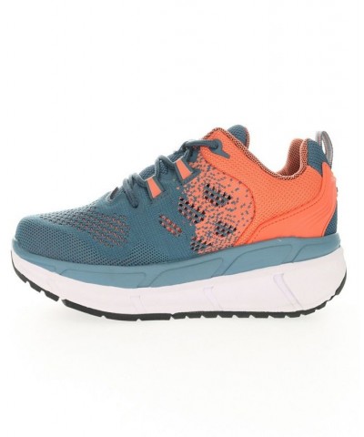 Women's Ultra Lace Up Sneakers Teal, Coral $56.38 Shoes