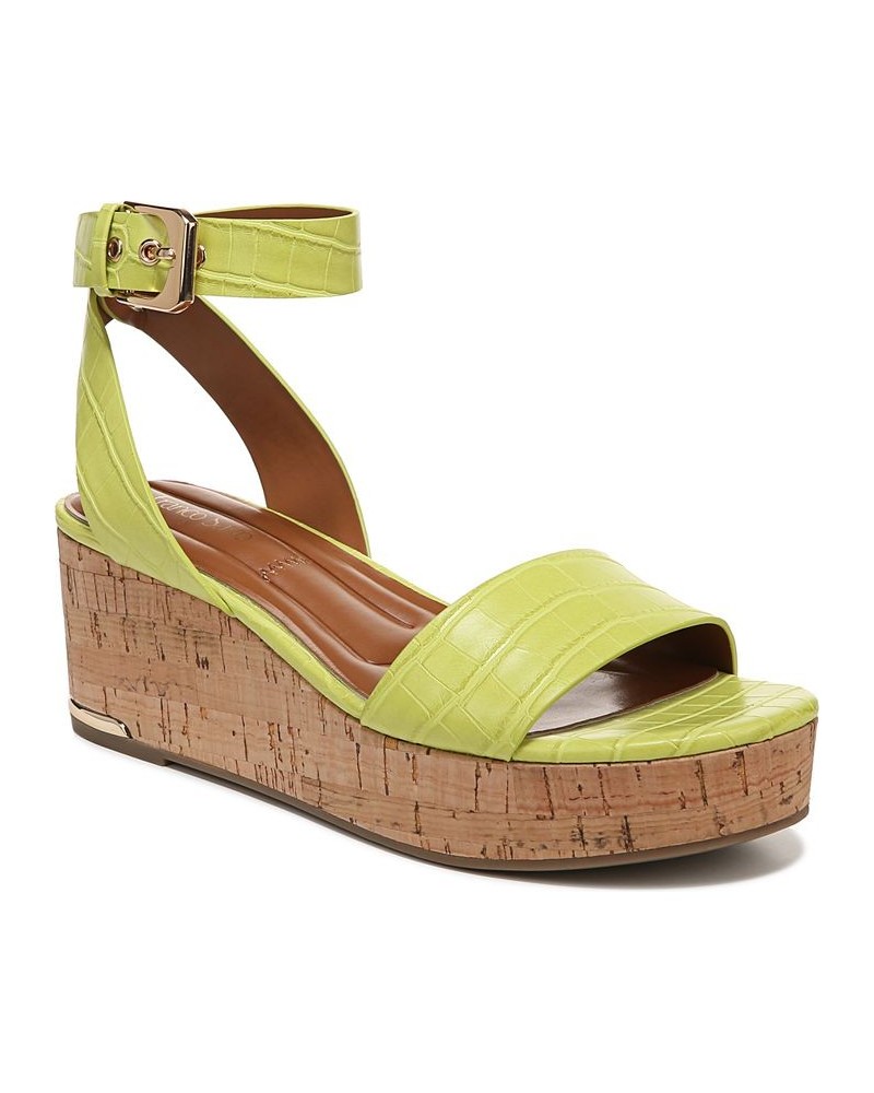 Presley Espadrille Wedge Sandals Green $57.20 Shoes