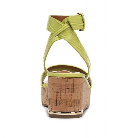 Presley Espadrille Wedge Sandals Green $57.20 Shoes