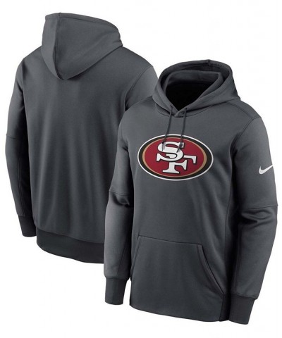 Men's Heathered Charcoal San Francisco 49ers Primary Logo Therma Pullover Hoodie $29.04 Sweatshirt