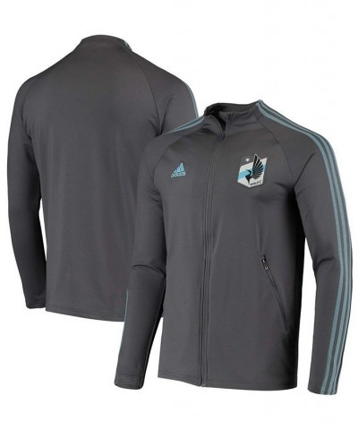 Men's Gray Minnesota United FC 2020 On-Field Anthem Full-Zip Jacket $49.39 Jackets